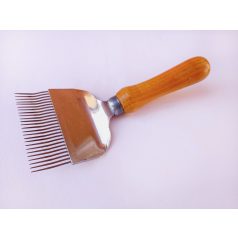 Széles fedelezővilla, fanyéllel